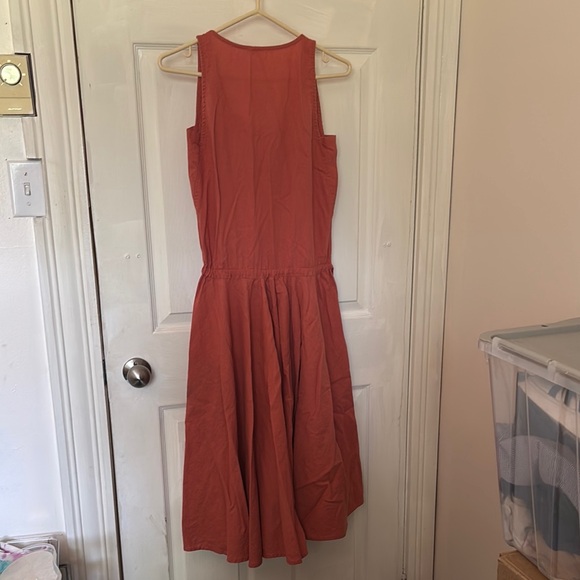 Ecoleco Chic Sleeveless Coral Midi Dress 🎞️ - Picture 6 of 6